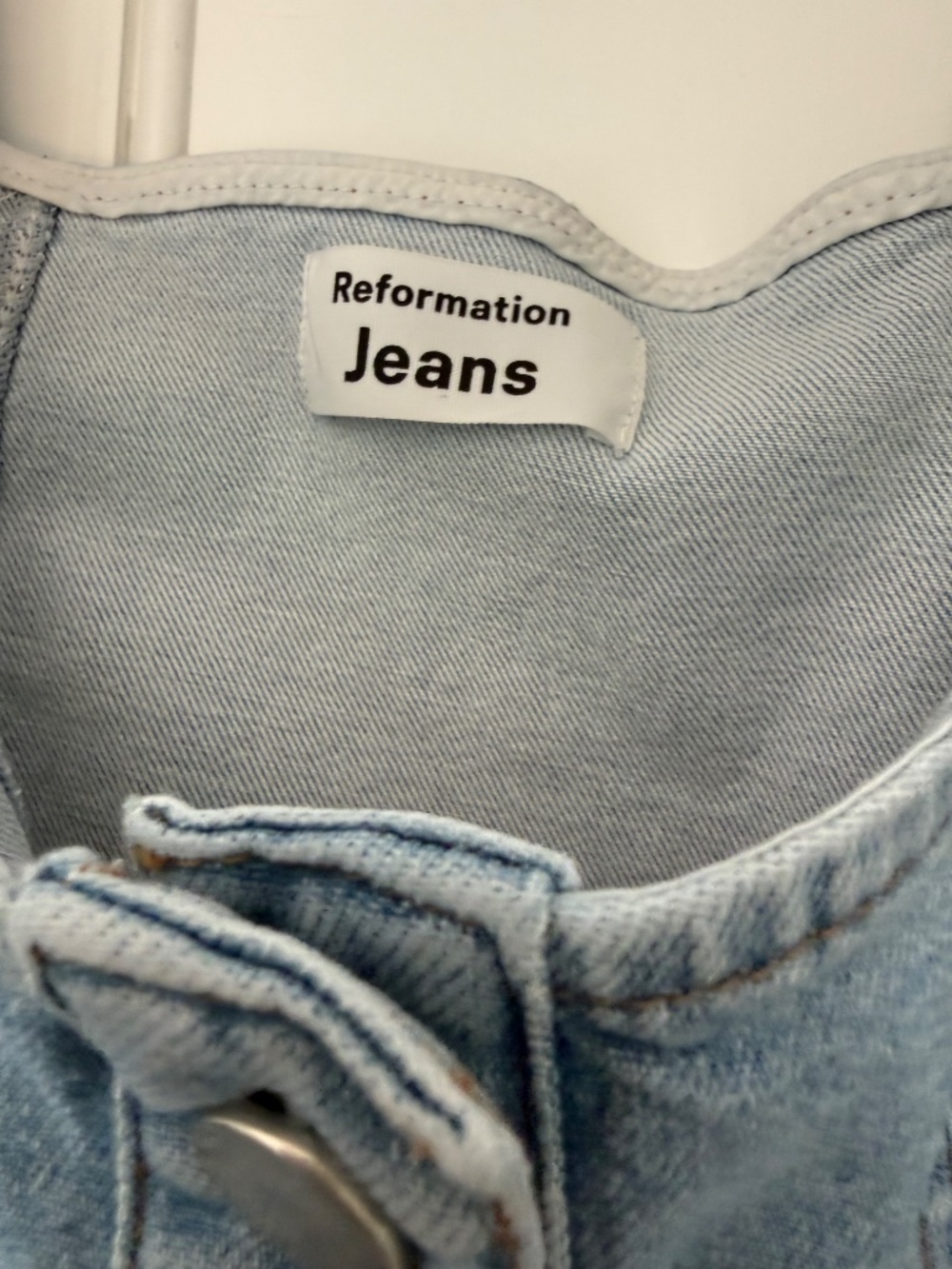 Reformation Denim Dress Size 6 - Picture 3 of 4